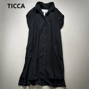 티카 코튼 프렌치 슬리브 원피스 블랙