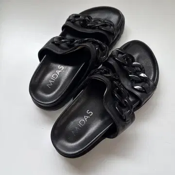 MIDAS 블랙 체인 샌들