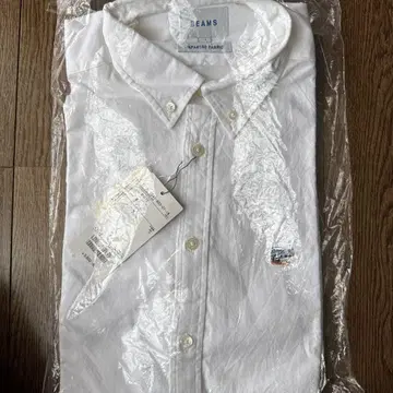 BEAMS 화이트 흰색 반팔 셔츠 M