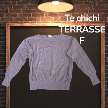 Techichi TERRASSE 긴팔 니트 프리 사이즈 퍼플 라메