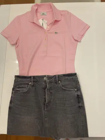 LACOSTE 핑크 피케 셔츠