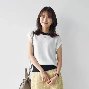 루니 LOUNIE 2way 라메 니트 베스트 상의