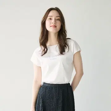 루니 LOUNIE 글리터 로고 프린트 티셔츠