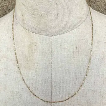 SILVER925 OVAL CHAIN GOLD NECKLACE/목걸이