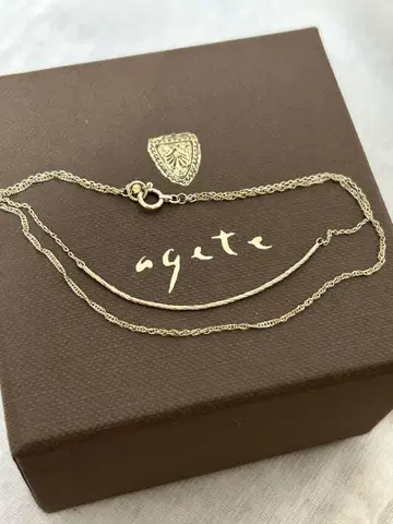 아가트 agete K10 2연 체인 브레이슬릿