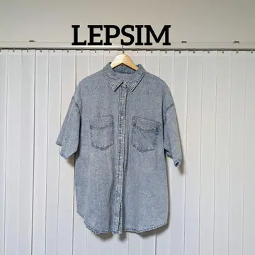 LEPSIM 프링글 데님 셔츠 오버사이즈