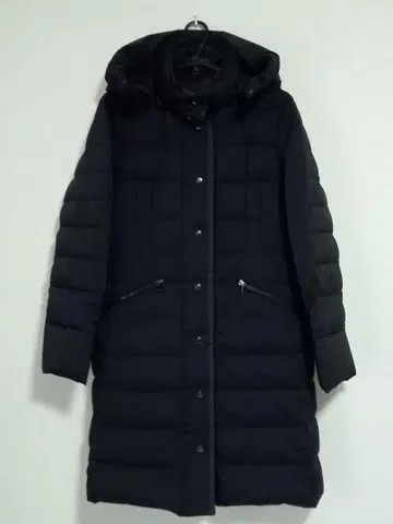noa ge 블랙 다운 코트 여성용 후드 부착