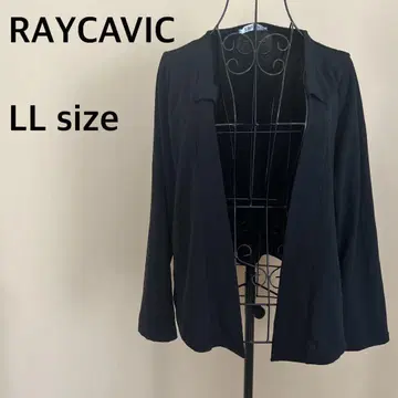 [ RAYCAVIC ] 긴팔 가디건/프론트 오픈/블랙/블랙/심플/무지