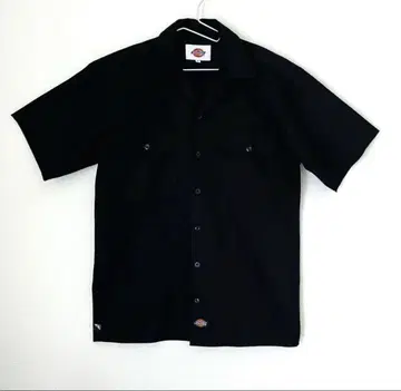 Dickies 블랙 반팔 워크 셔츠 S
