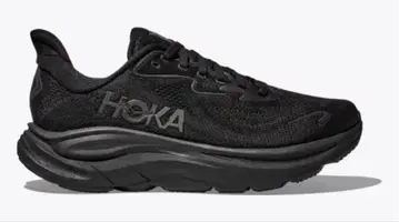 호카 HOKA 클리프턴 10 와이드 남성용 블랙/블랙 25.5cm