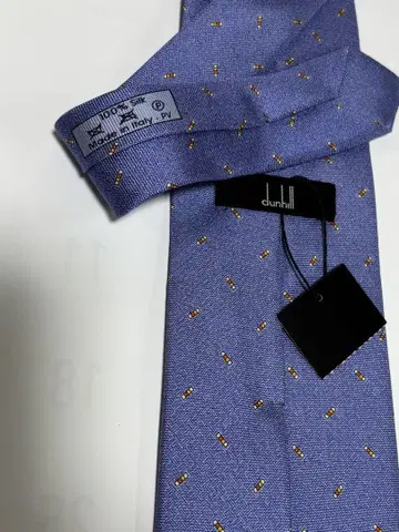 dunhill 100% 실크 넥타이 블루