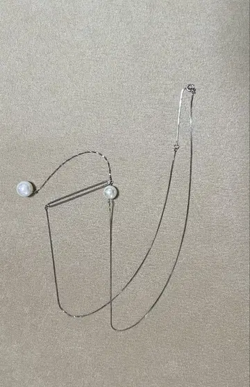 진주 체인 장미 목걸이