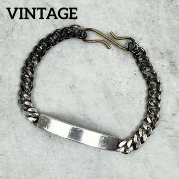 VINTAGE silver950 ID 플레이트 실버 팔찌