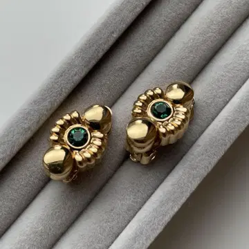 귀찌 니나리치 NINA RICCI 골드 x 그린 스톤 쁘띠