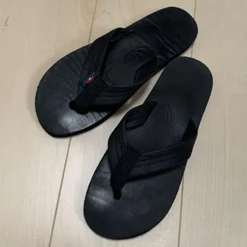최종 가격 레인보우 샌들 블랙 가죽 S 남성용