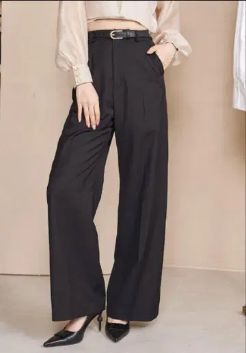 다리치 슬랙스 컬러 팬츠 블랙 S 저신장용