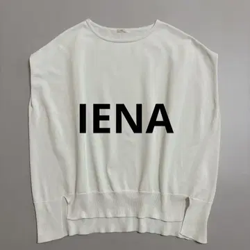 IENA 예나 코튼 스트레치 NEO 와이드 크루 풀오버 화이트