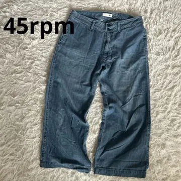 45rpm 와이드 데님 팬츠 8부 일본제 사이즈 4