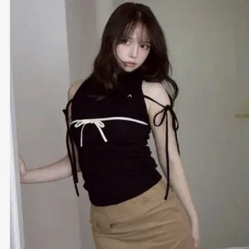andmary 아델 리본 탱크 블랙