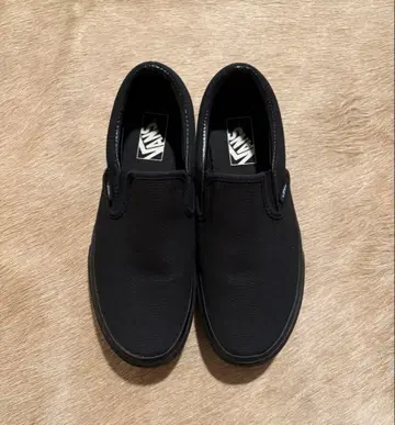 Vans 블랙 슬리퍼 22.5