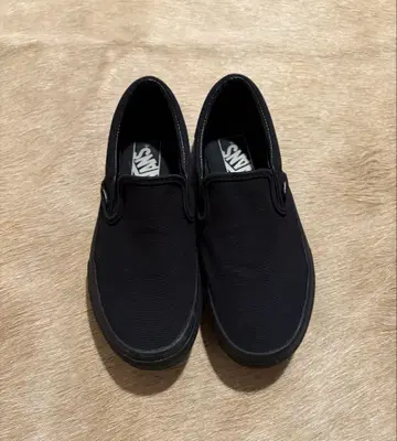 Vans 블랙 슬리퍼 22.5
