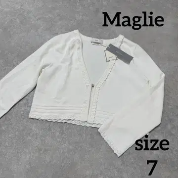 미사용 새상품 Maglie 얇은 소재 가디건 숏 기장 M 사이즈 일본제
