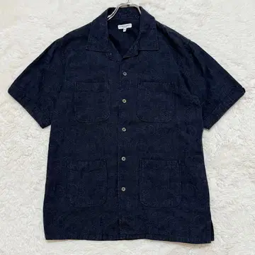 Engineered Garments/페이즐리 자수 반팔 셔츠 S 인디고