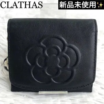 지갑 여성용 두겹 접이식 CLATHAS 크레이 천연 가죽 가죽 카멜리아
