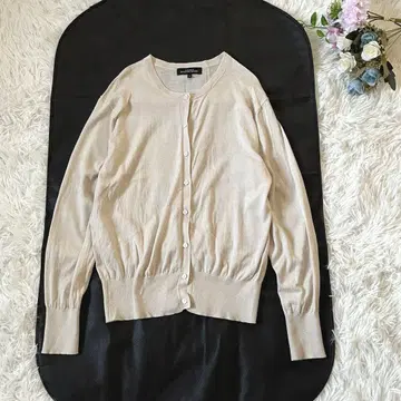 그린 라벨 릴랙싱 실크 혼방 손세탁 가능 가디건 40 베이지