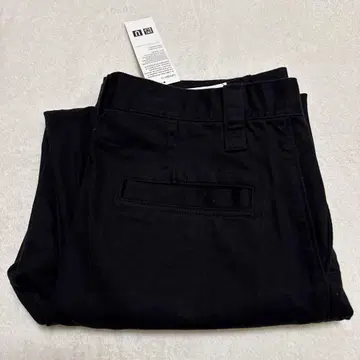 미사용품 유니클로 U 와이드 핏 치노 팬츠 블랙 73