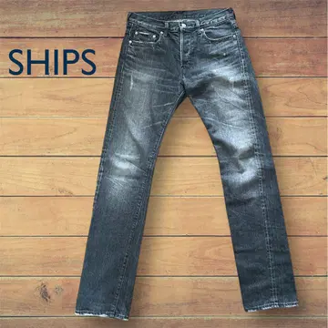 SHIPS JET BLUE 쉽스 셀비지 붉은 귀 블랙 데님 30