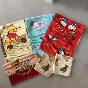푸우 & 헬로키티 외 타월 세트