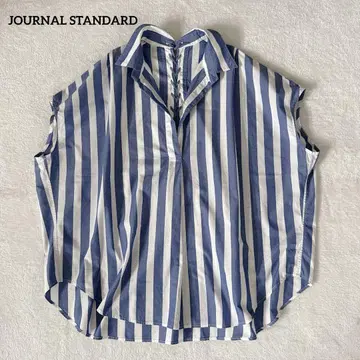 JOURNALSTANDARD 스트라이프 셔츠 묶음 리본 100% 면