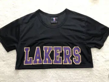 NBA LAKERS 로스앤젤레스 레이커스 메쉬 T셔츠 숏 기장 M
