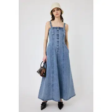 moussy 마우지 데님 원피스 데님 원피 롱 원피스
