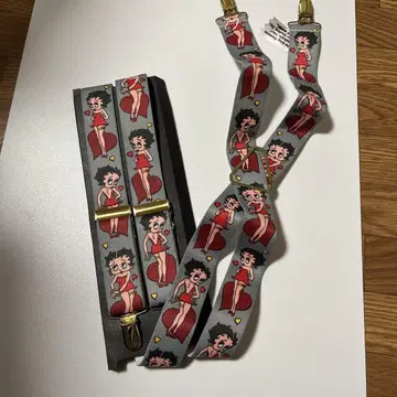 베티 부프 클립식 서스펜더 베티 캐릭터 고무 폭 2.8cm