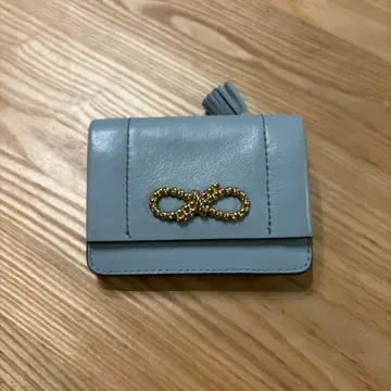 ANYA HINDMARCH 삼각 접이식 지갑 라이트 블루