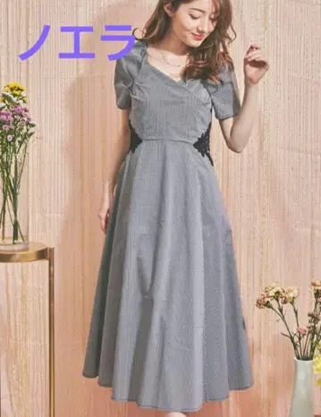 노에라 롱 원피스 레이스 슬림한 실루엣의 청초한 디자인