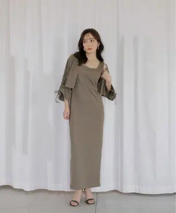 아누안스 리브 컷소 세트업 아이보리