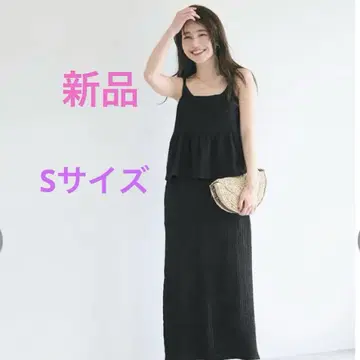새 제품 미사용 코카 크로스 셔링 페플럼 원피스 S