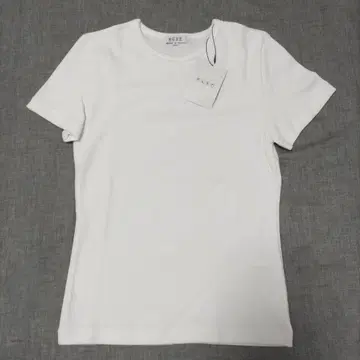 플라스테 코튼 리브 크루넥 컴팩트 티셔츠