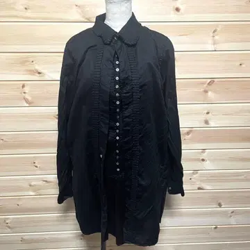 Zucca ZUCCa 레이어드 스타일 튜닉 셔츠 변형 블랙 코디