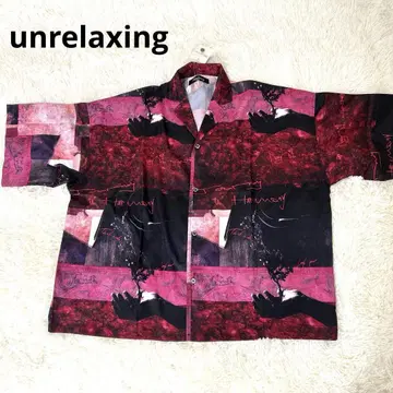 [새상품] Unrelaxing 반팔 셔츠 FREE 사이즈 빨강/검정/