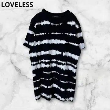 LOVELESS 앱스트랙트 라인 티셔츠 반팔 타이다이풍 S 사이즈