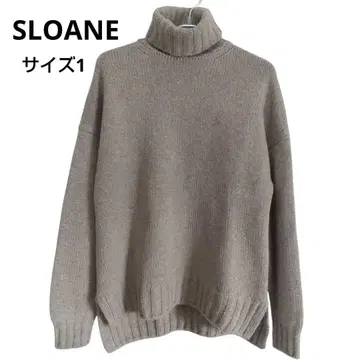 SLOANE 슬로언 지론램스 캐시미어 터틀넥 모카 베이지