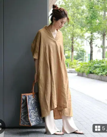 JOURNAL STANDARD 텔레데란 60 린넨 A라인 맥시 원피스