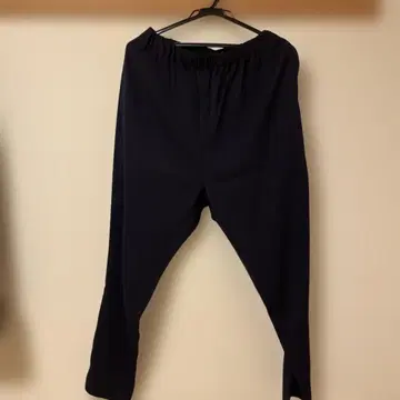 미즈이로 인드 다크 네이비 사루엘 팬츠 허리밴딩