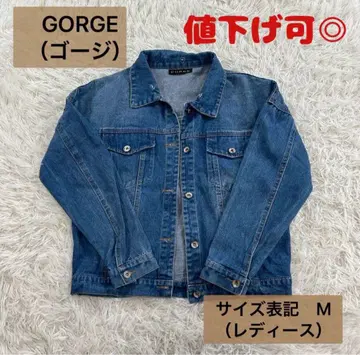 [ 구제/새상품급 ] GORGE 백 프린트 데님 자켓