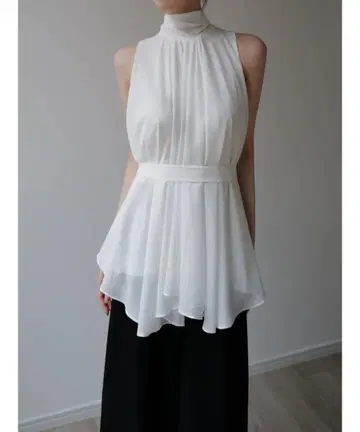 [ maison celon ] chiffon tie blouse
