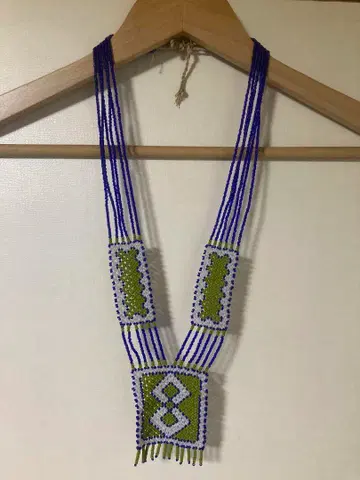 빈티지 네이티브 아메리칸 스타일 비즈 목걸이